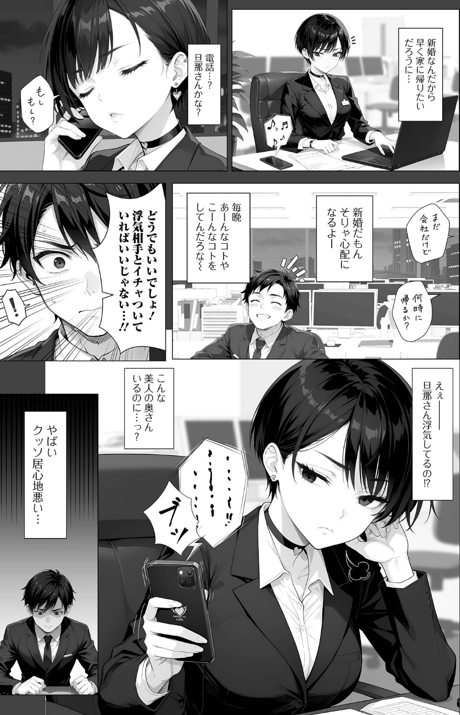 クールな人妻上司とオフィスで深夜残業（単話） 3 ページ目