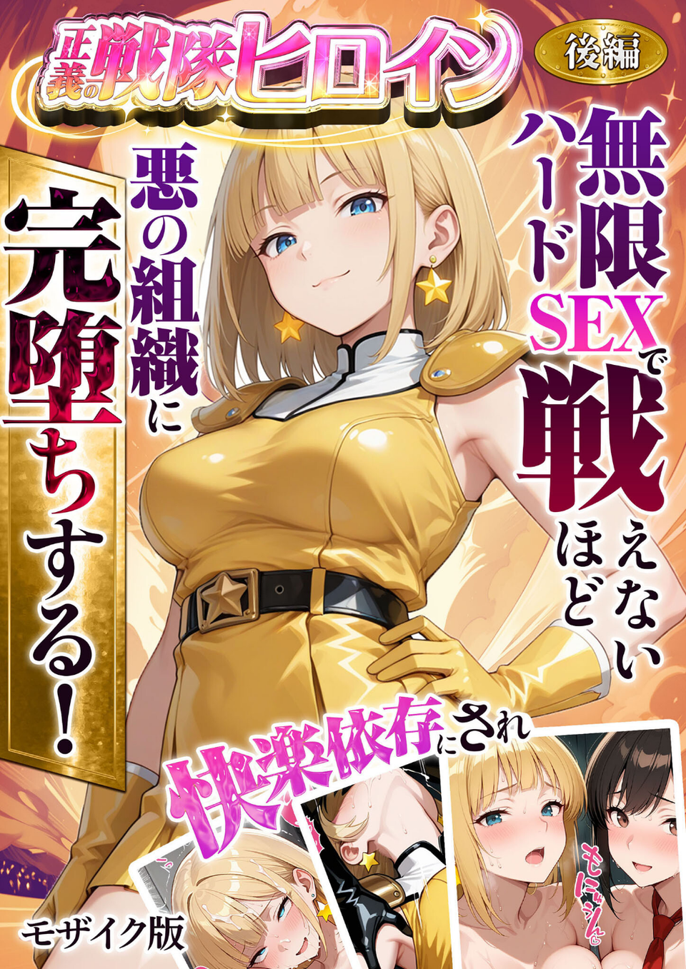 正義の戦隊ヒロイン！無限ハードSEXで戦えないほど快楽依存に●●され悪の組織に完堕ちする！ モザイク版 1 ページ目