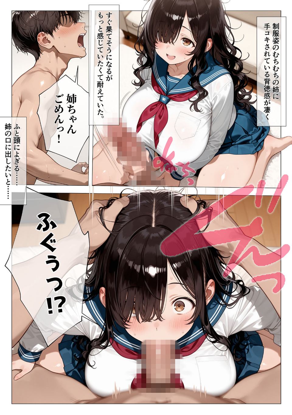 むちむちニート姉が俺の家に居座って4年、ついに理性が限界突破した【単話】（1）モザイク版 7 ページ目