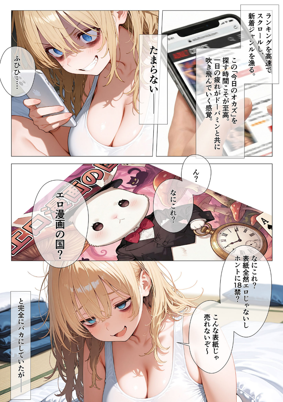 エロ漫画の国のアリス -29歳限界女子が漫画の世界を堪能する- モザイク版 7 ページ目