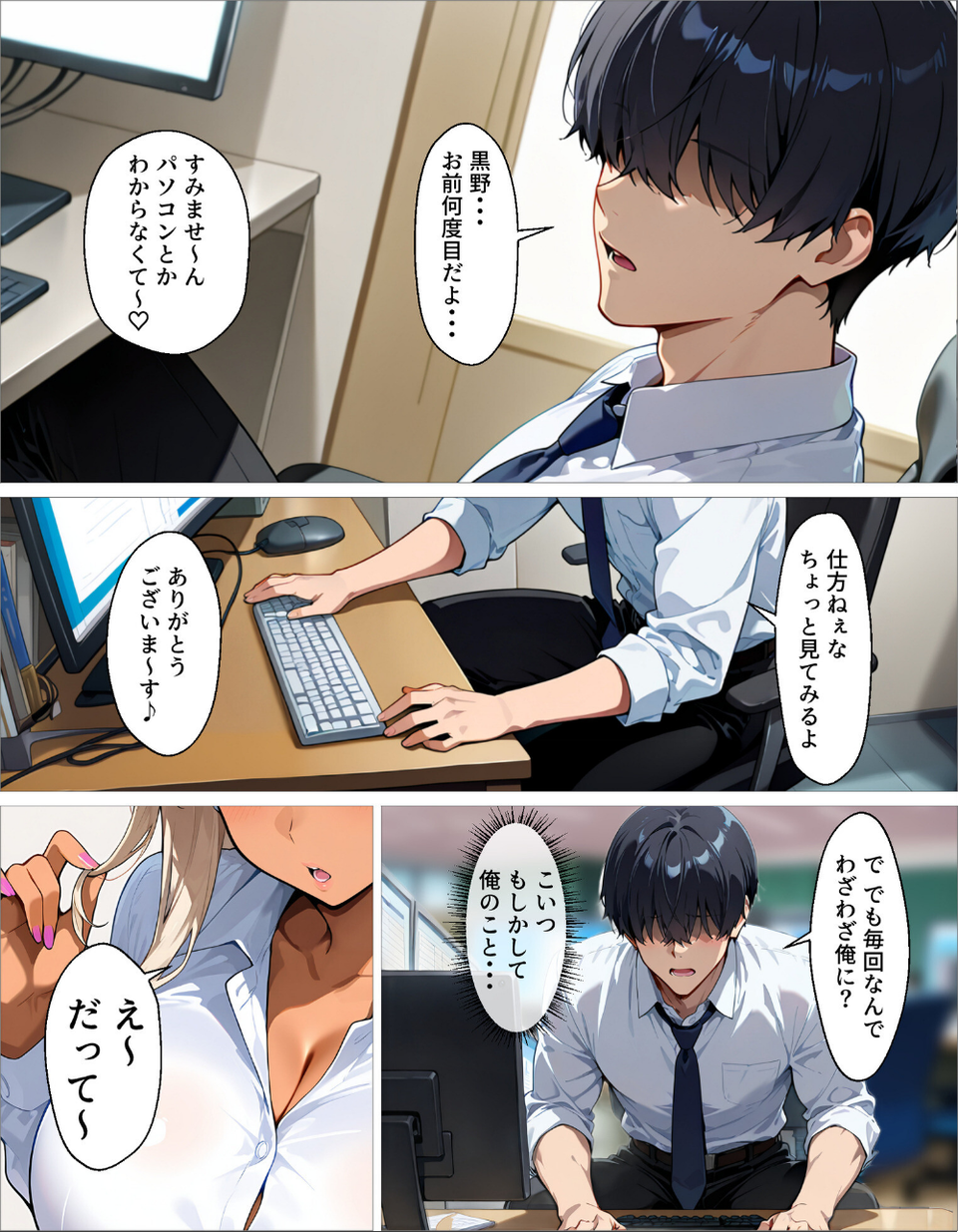新卒の黒ギャルが「きも…」って言いながら搾精してくれる話（1） 4 ページ目