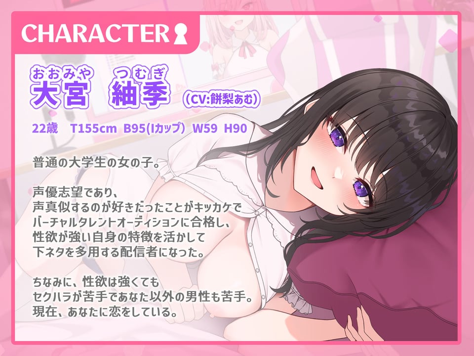 V配信者‘中の人’×オホ声ドスケベえっち〜同じ大学の清楚なあの子は実は…〜 4 ページ目