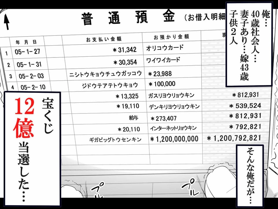 宝くじ12億当選！〜エロに全投資して、ハーレム御殿建設！！ 1 ページ目