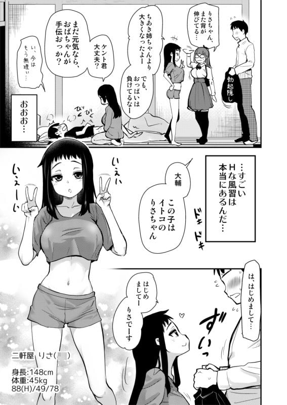 Hな風習がある義母の田舎で、初対面の従妹とHする話。 3 ページ目