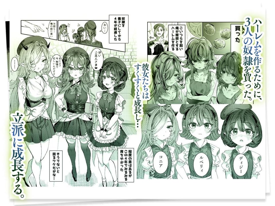 奴◯を調教してハーレム作る〜育てた奴◯たちと純愛ハーレムHするまでの話〜 1 ページ目