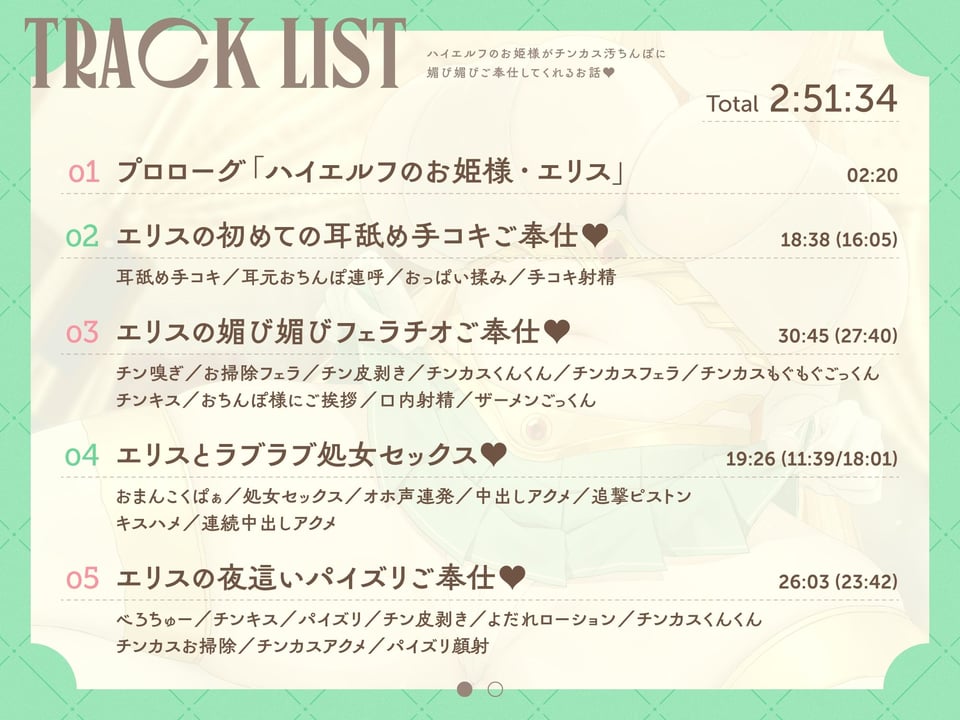 ハイエルフのお姫様がチンカス汚ちんぽに媚び媚びご奉仕してくれるお話♪【KU100】 4 ページ目