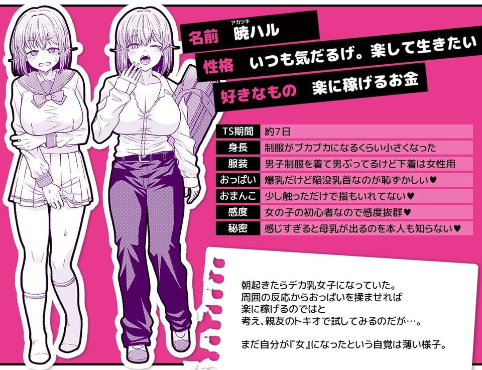 TSデカ乳ちゃん〜親友におっぱい揉ませて稼ぐけどメス堕ちなんてしないからな〜 2 ページ目