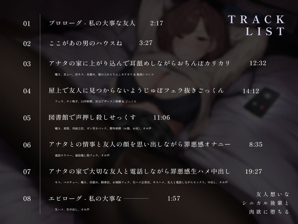 【快楽堕ち】友人想いなシニカル後輩と肉欲に堕ちる〜後輩×罪悪感×お下品低音オホ声〜【KU100】 4 ページ目