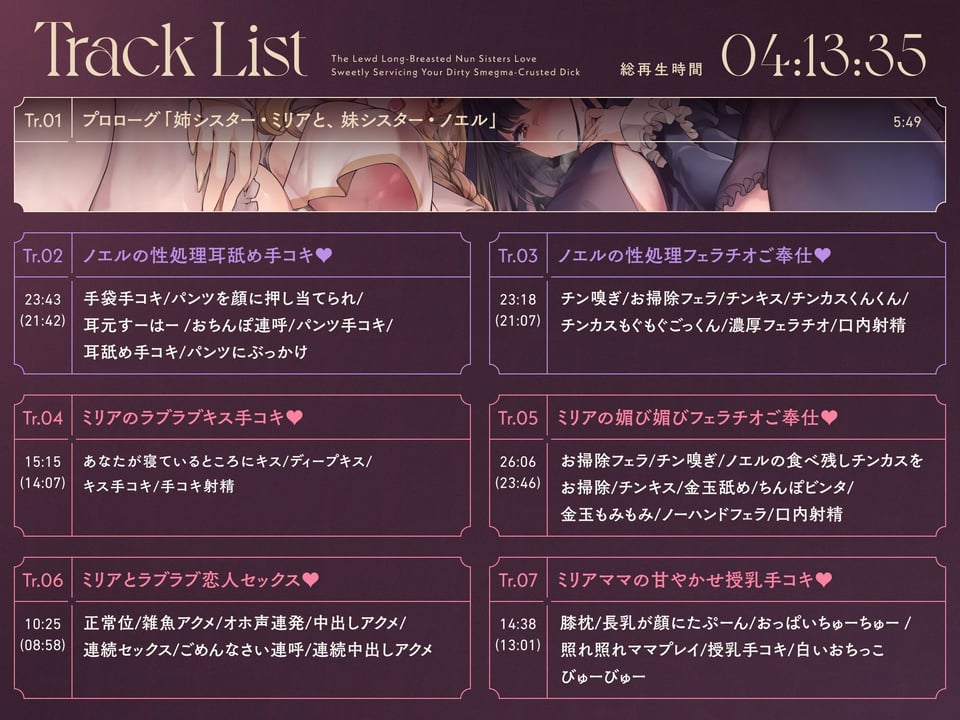 ドスケベ長乳シスターさんとその妹がチンカス汚ちんぽに媚び媚びご奉仕してくれるお話♪【KU100】 5 ページ目