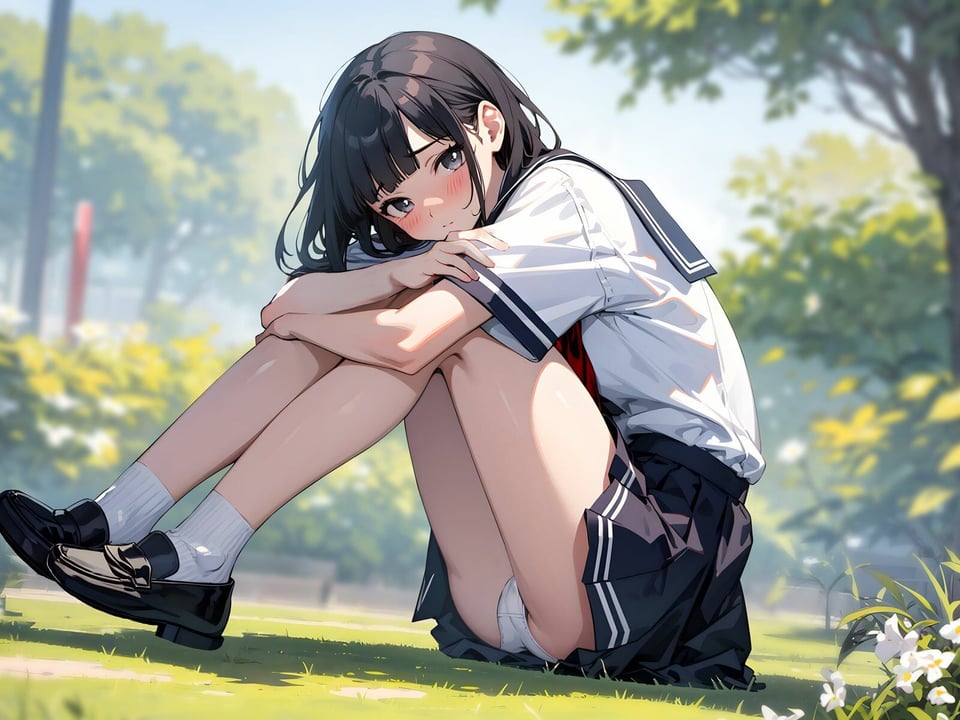 お絵描き好きなおっとり天然美術部長と二人っきりの校内写生大会〜ヌードで発情処女卒業オホ声っち〜 4 ページ目