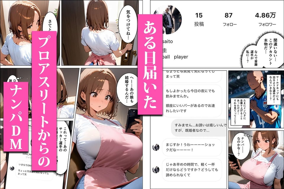 爆乳妻がアスリートのナンパDMで寝取られる話 2 ページ目