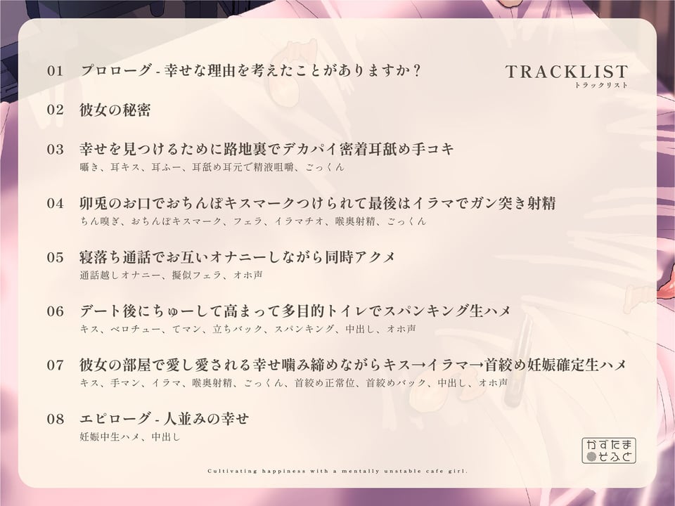 【メンヘラ純愛】メンヘラ推しコンカフェ嬢と幸せを育む〜メンヘラ×いちゃいちゃ×お下品低音オホ声〜【KU100】 4 ページ目