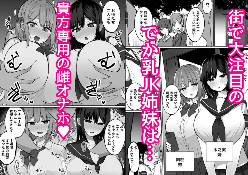 巨乳雌オナホの躾け方〜敏感体質のどすけべ巨乳姉妹とイキ我慢トレーニング 1 ページ目