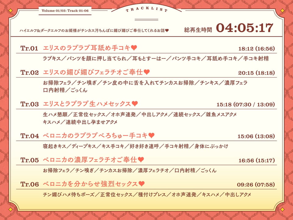 ハイエルフとダークエルフのお姫様がチンカス汚ちんぽに媚び媚びご奉仕してくれるお話♪【KU100】 5 ページ目