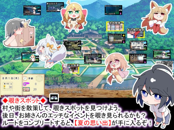 おきつねさまとおねショタ夏日記W――ダブルお姉ちゃんとひみつののぞき穴 7 ページ目