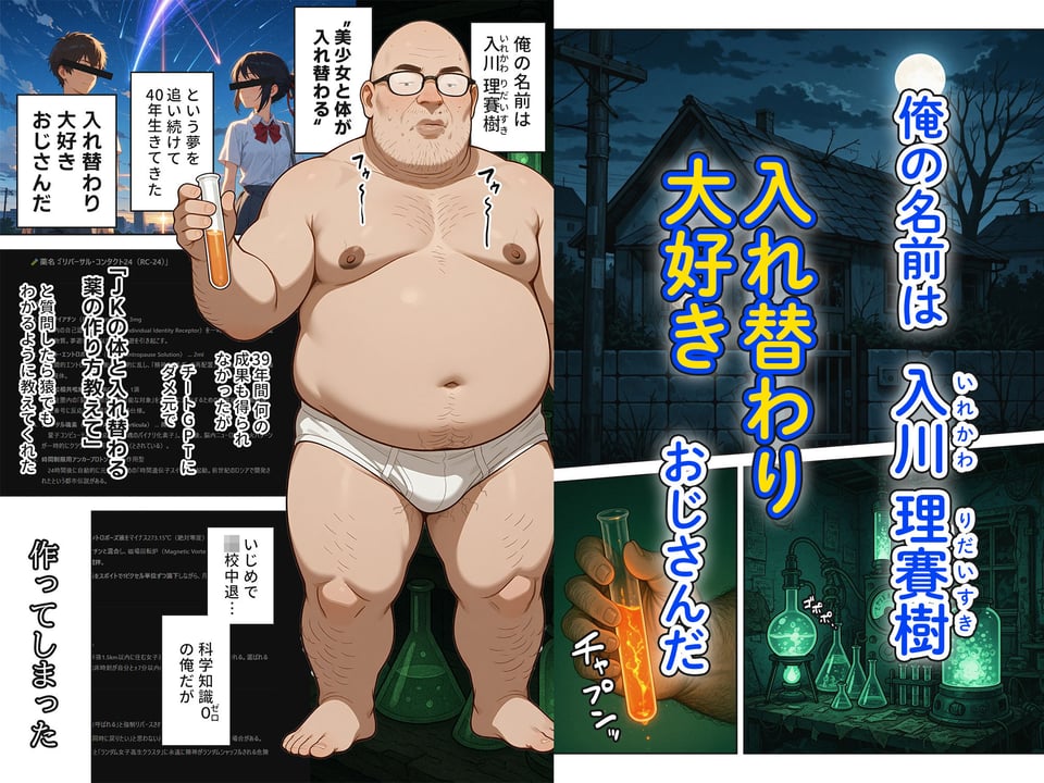 キモおじ⇔JK入れ替わり【1】この娘の人生台無しにしたろw 1 ページ目