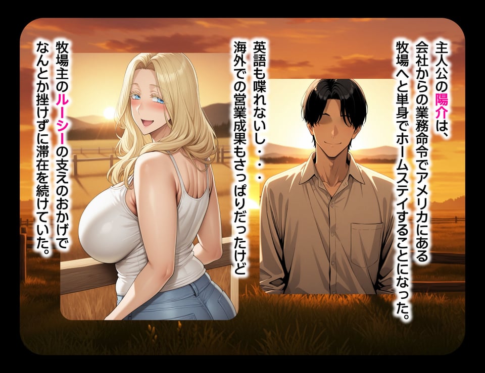 ホームステイ先の爆乳ブロンド美女に雌牛コスで誘惑されてイチャラブ種付け生活2 2 ページ目