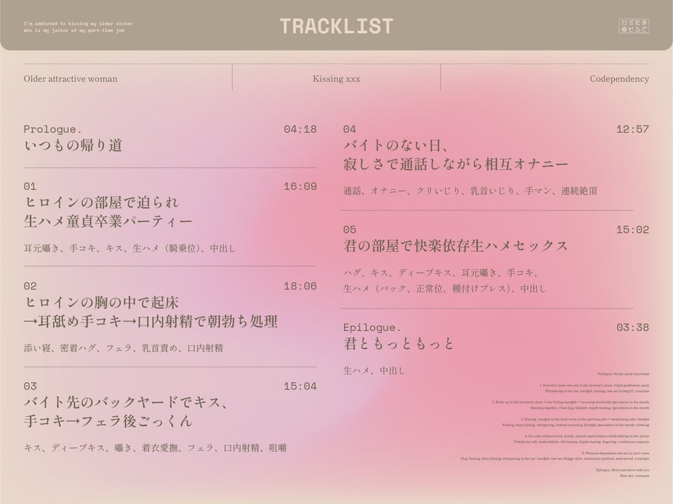 年上だけど後輩なバイト先のお姉さんとキス重ね密着キスハメ依存する【KU100】 5 ページ目