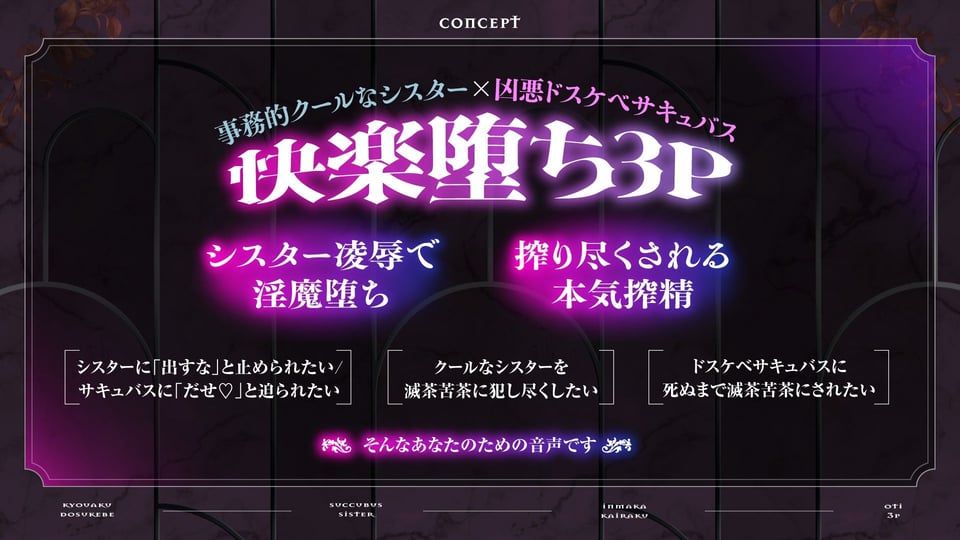 【サキュバス×シスター3P】凶悪ドスケベサキュバスと淫魔堕ちシスターに挟まれ、快楽堕ち3Pで精液を搾り尽くされ果てるまで。【本編2時間30分】 2 ページ目