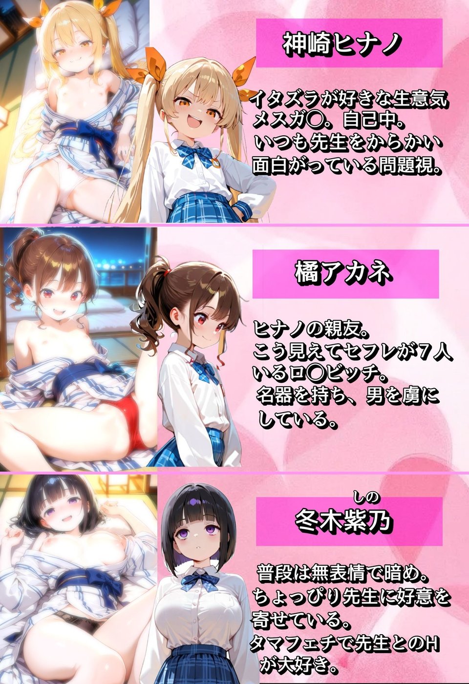 メスガ〇女学園〜生徒に代わりばんこにちんぽ使われるハーレム修学旅行〜 1 ページ目