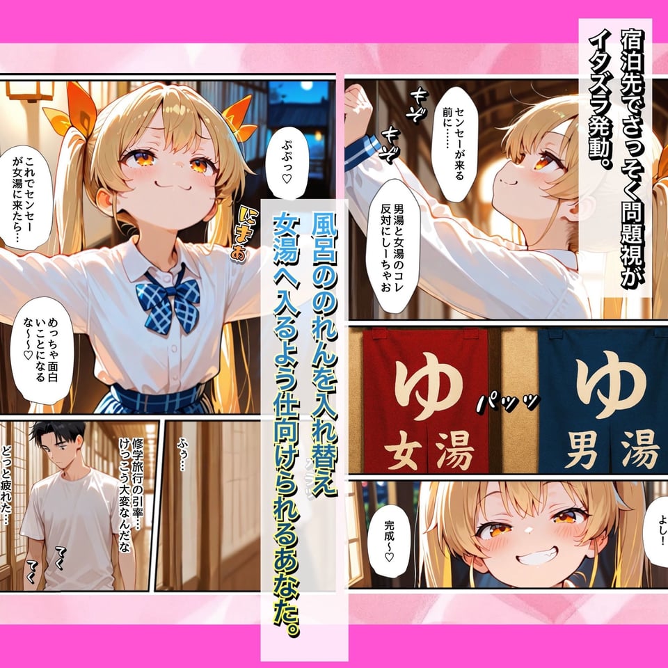 メスガ〇女学園〜生徒に代わりばんこにちんぽ使われるハーレム修学旅行〜 3 ページ目