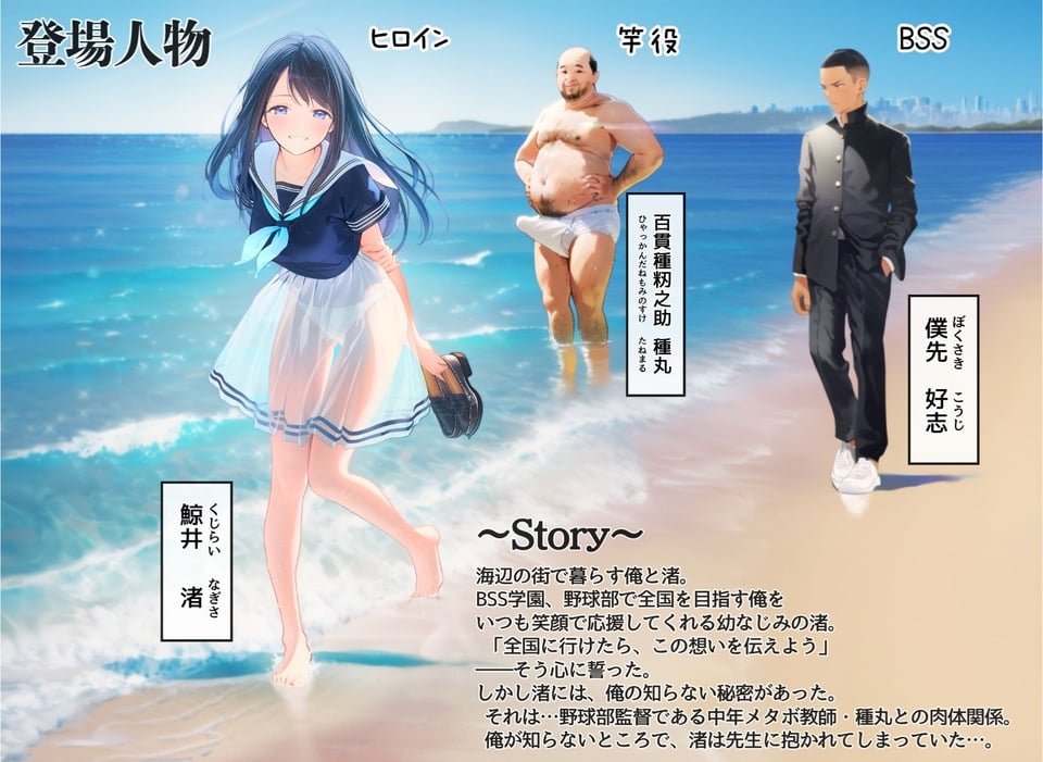 想いを寄せていた幼馴染みが中年メタボ教師(BMI40)と肉体関係だった件 1 ページ目