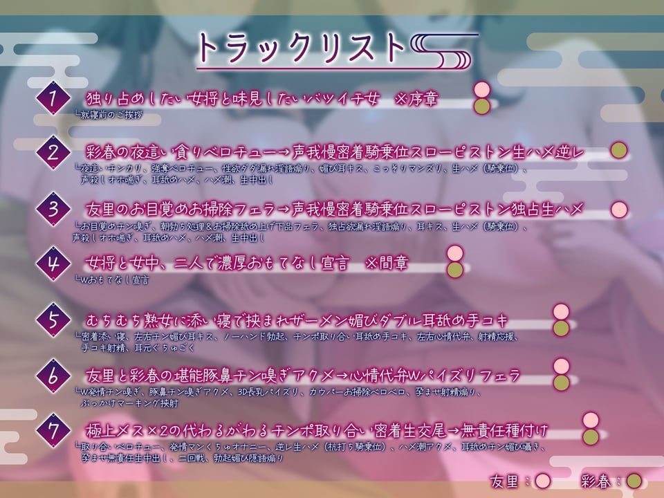 【無声＆轟音オホ/マンガ版同時発売】ドスケベ女将＆女中のおもてなし〜性欲ダダ漏れ熟れむちエロメス×2のチンポ取り合いド下品ご奉仕〜【KU100】 6 ページ目