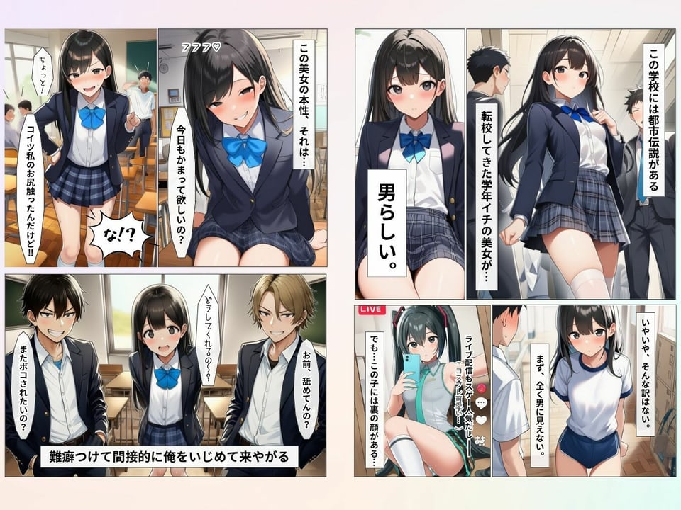 俺をイジメた男の娘♂を100日後に孕ませた話 1 ページ目