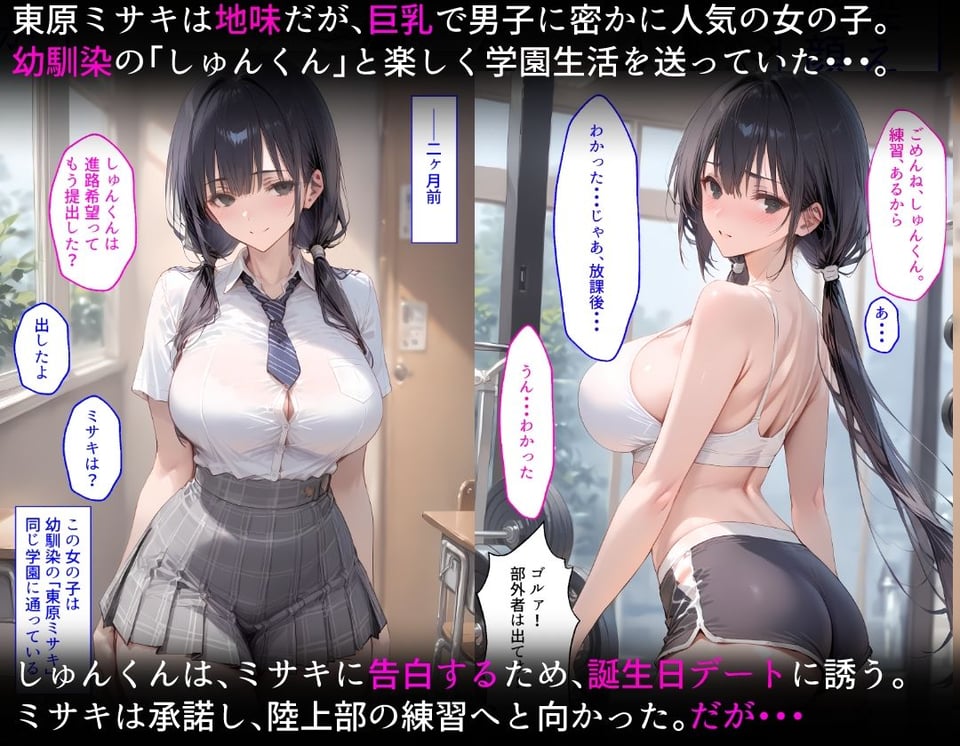 【漫画】ずっと好きだった幼馴染が、顧問に処女を喰われ肉便器にされてました。 1 ページ目