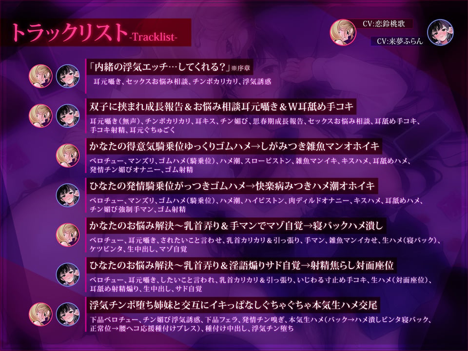 【浮気チン堕ち/ドスケベ差分イラスト付き】むちエロ年下双子姉妹が浮気交尾にハマって堕ちる〜陽キャ＆陰キャ幼馴染と本性わからせド下品生ハメ〜【KU100】 6 ページ目