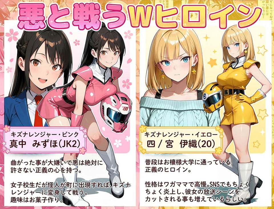 正義の戦隊ヒロイン!無限ハードSEXで戦えないほど快楽依存に調教され悪の組織に完堕ちする!・後編 2 ページ目