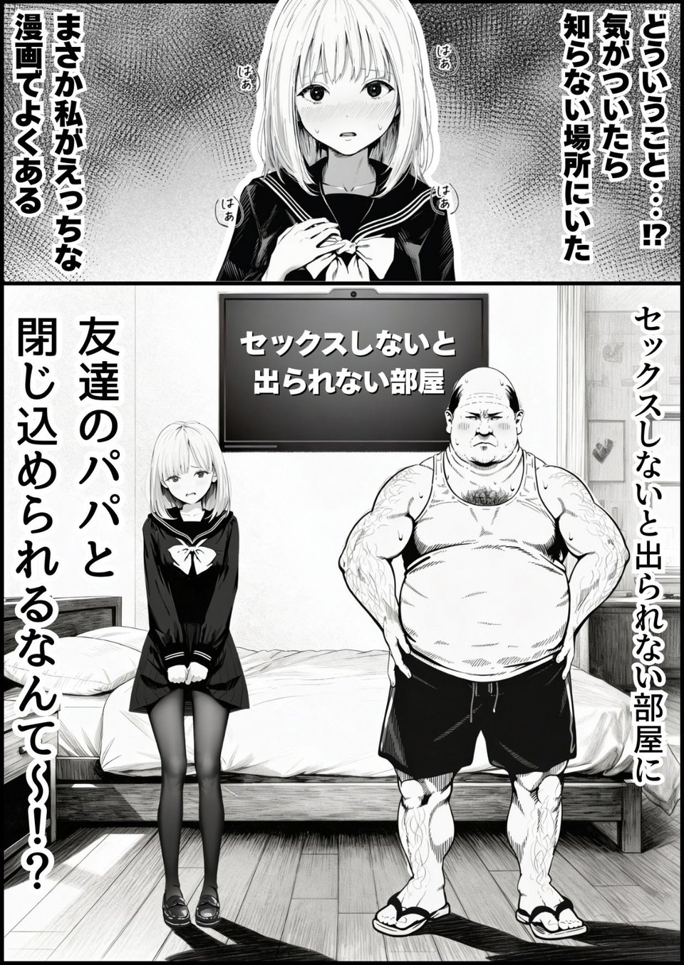 セックスしないと出られない部屋に親友のパパと閉じ込められたんですけど〜！？ 1 ページ目