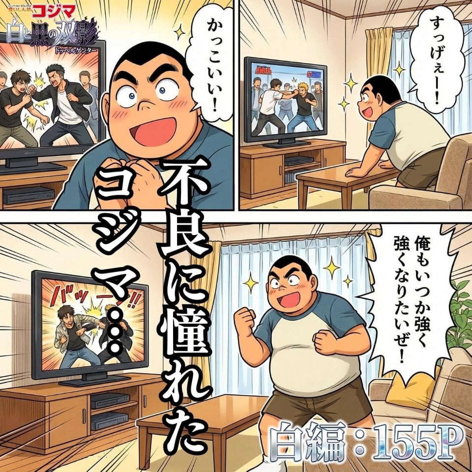 食いしん坊コジマ 白と黒のドッペルゲンター 1 ページ目
