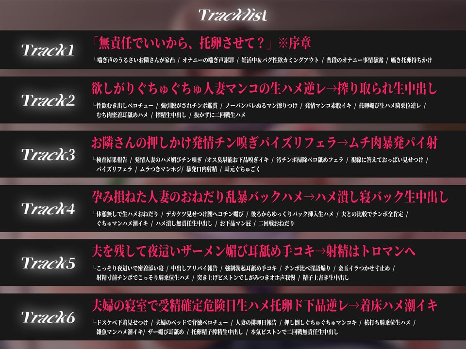 【轟音オホ/ドスケベ差分イラスト付き】オナ狂いドスケベ人妻の托卵射精媚び逆レ〜お隣さん、無責任でいいから托卵させて？〜【KU100】 5 ページ目