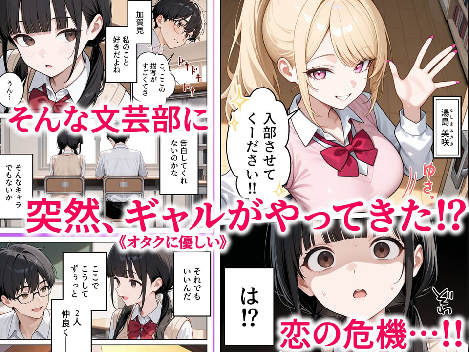 文芸部にギャルが来た!?〜地味巨乳と金髪ギャルの誘惑SEX〜 2 ページ目