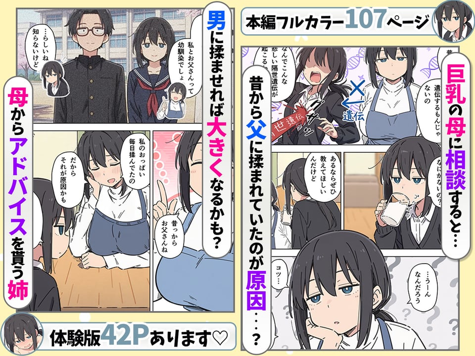 貧乳コンプレックスなジト目姉の育乳を手伝ったが大きくならないので中出しセックスすることになった話 3 ページ目