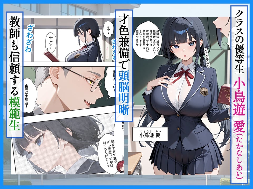 優等生の裏の顔 大好きな先生の弱味を握って寸止めの果てに中出しさせる話 1 ページ目
