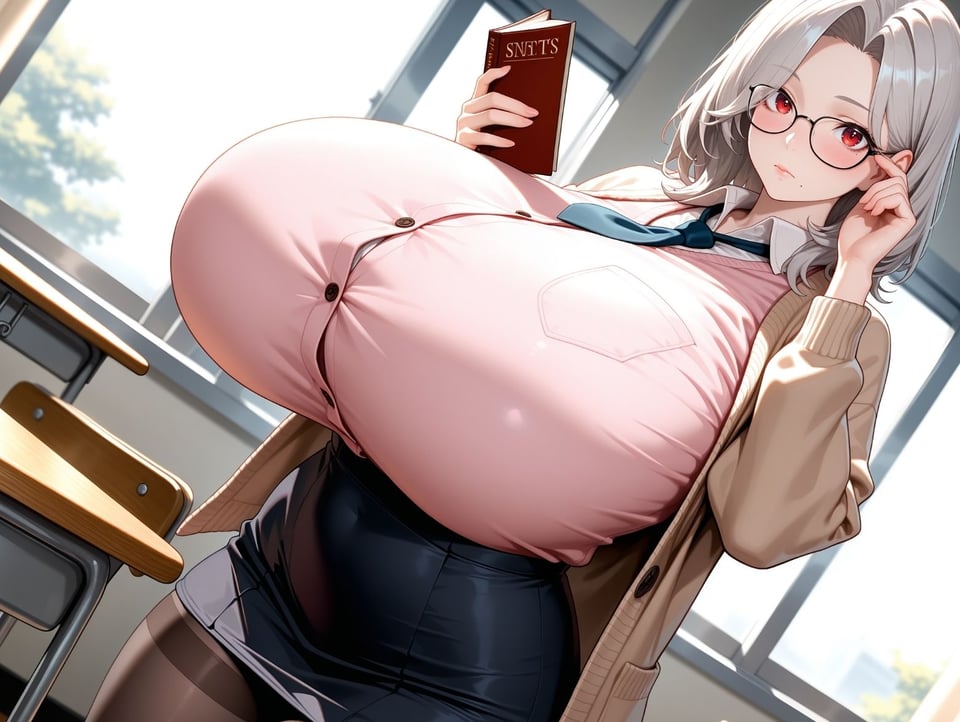 巨乳しか入れない元女学園に男は俺一人!中出し子作りされる爆乳教師セックス集 9 ページ目