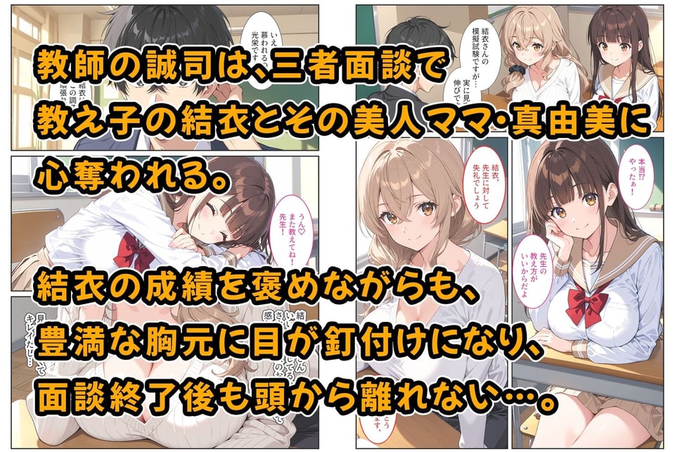 デリヘル呼んだら教え子のママが来たので孕ませました〜娘も一緒に種付けて腹ボテ家族に〜 1 ページ目