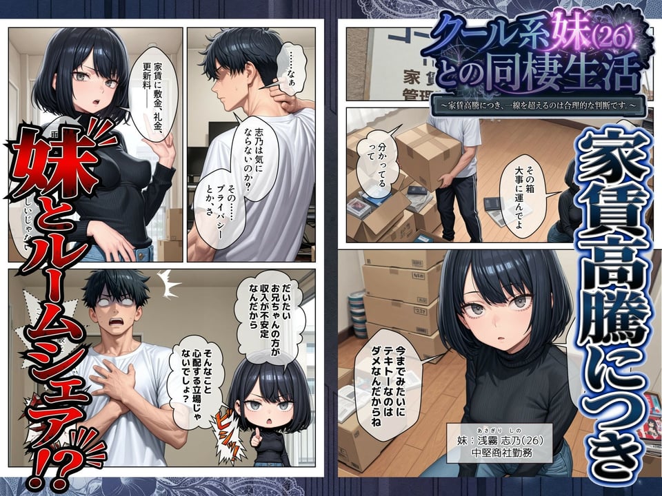 クール系妹(26)との同棲生活 〜家賃高騰につき、一線を超えるのは合理的な判断です。〜 1 ページ目