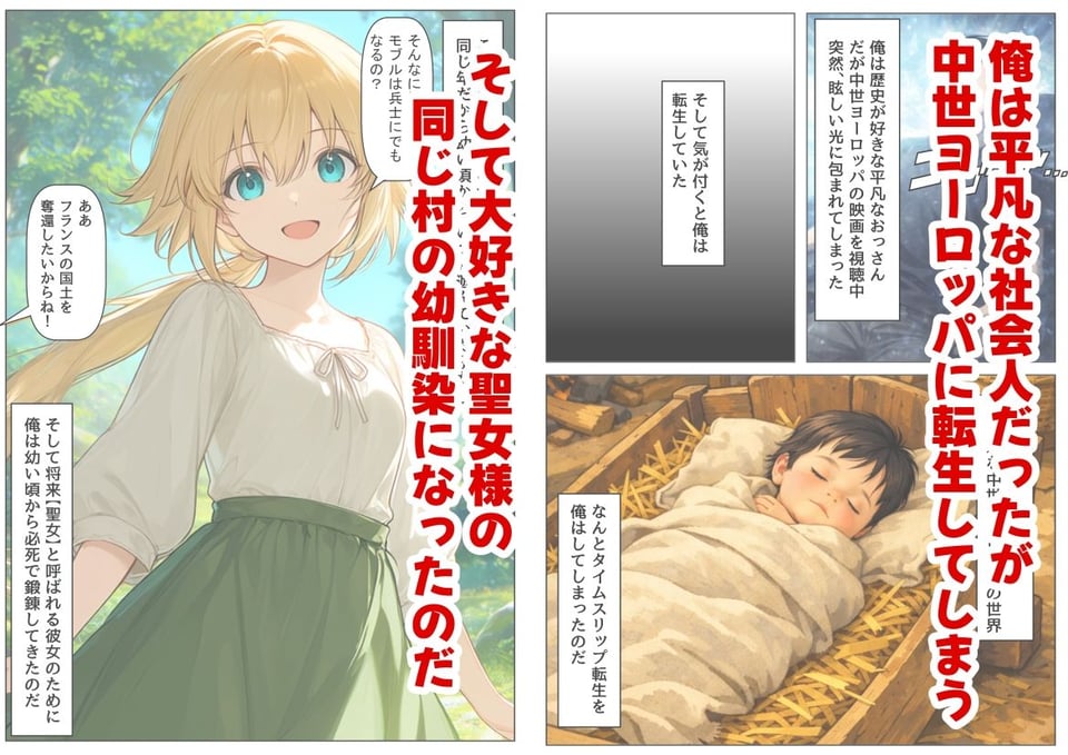ジャンヌダル●の幼馴染に転生した俺は、彼女の悲惨な歴史を変える！！ 1 ページ目