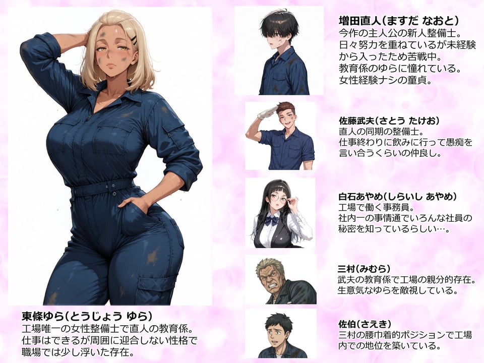 整備工場の爆乳ギャル先輩が実はエロ配信者だった話  〜新人整備士の俺だけが知る彼女の秘密〜 1 ページ目