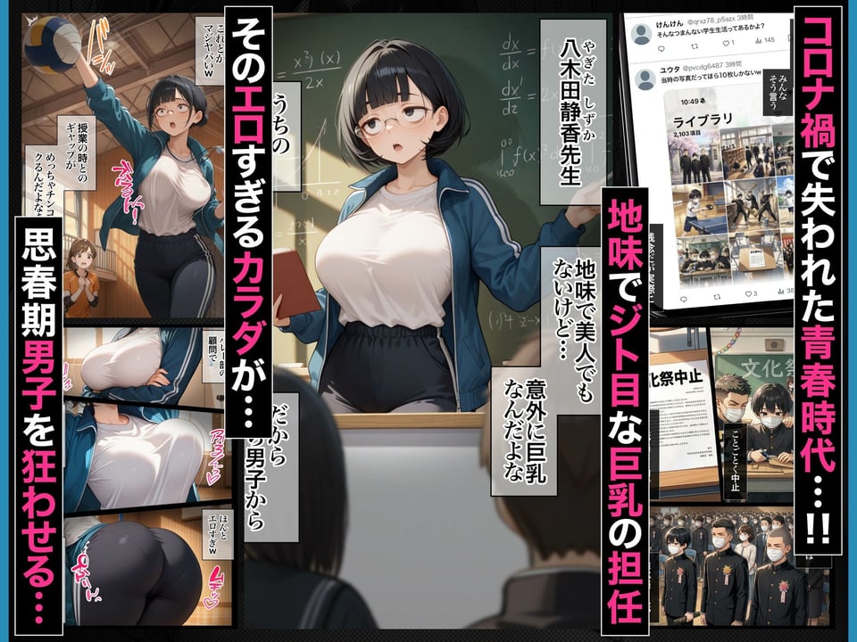 ジト目で地味な巨乳の担任を孕ませたい 担当科目:数学 バレー部顧問 独身 愛称:シズちゃん・ヤギT（30歳） 4 ページ目