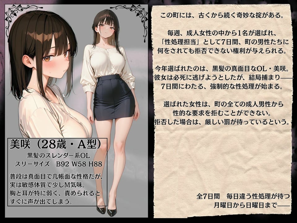 強●性処理週間 -黒髪OL 美咲の場合- 1 ページ目