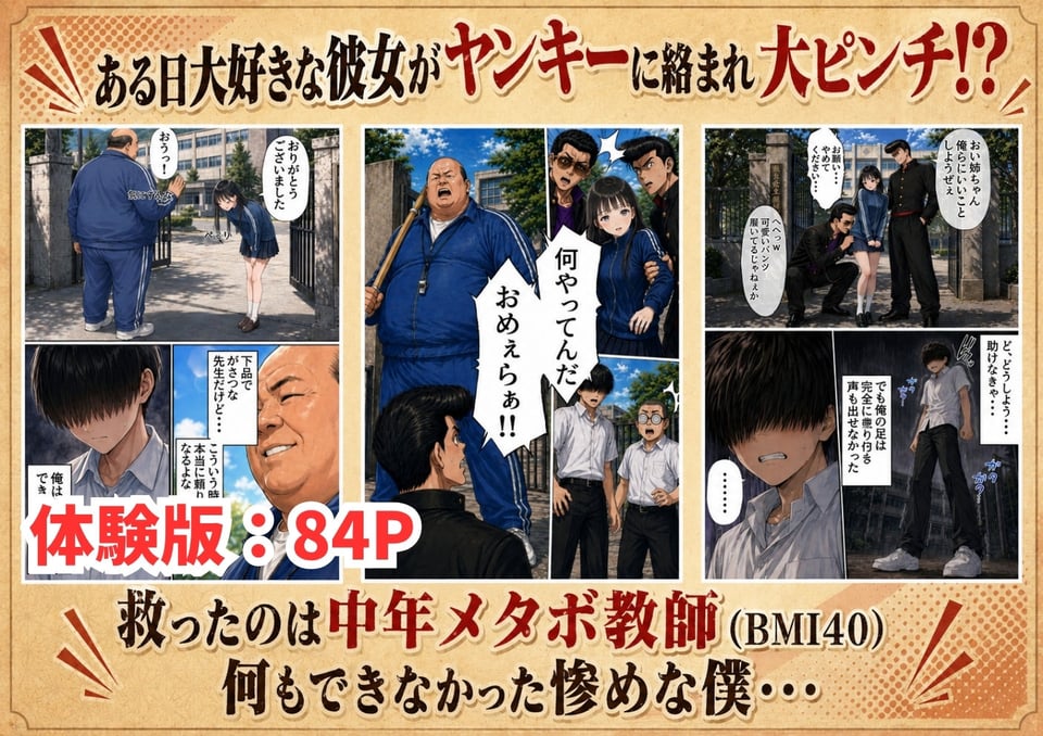 【昭和編】想いを寄せていたクラスメイトが中年メタボ教師（BMI40）と肉体関係だった件 3 ページ目