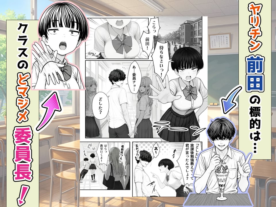 真面目でうるさい委員チョ〜の弱みを握ったヤリチンが1カ月限定恋人ごっこでHまでもっていく話 2 ページ目
