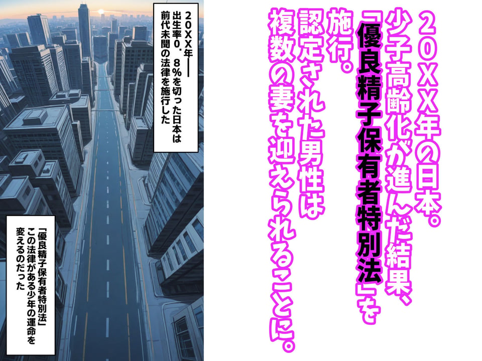 陰キャの俺がSSSランク優良精子保有者に選ばれたのでハーレム王になる話 〜いじめられっ子逆転劇〜 1 ページ目