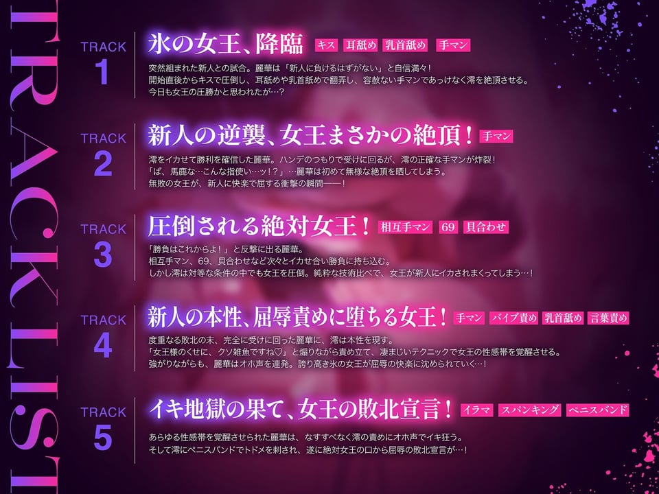 【地下・レズバトル】絶対女王vs謎の新人〜無敗の絶対女王が新人選手に圧倒されてイキ地獄！！〜【KU100】 5 ページ目