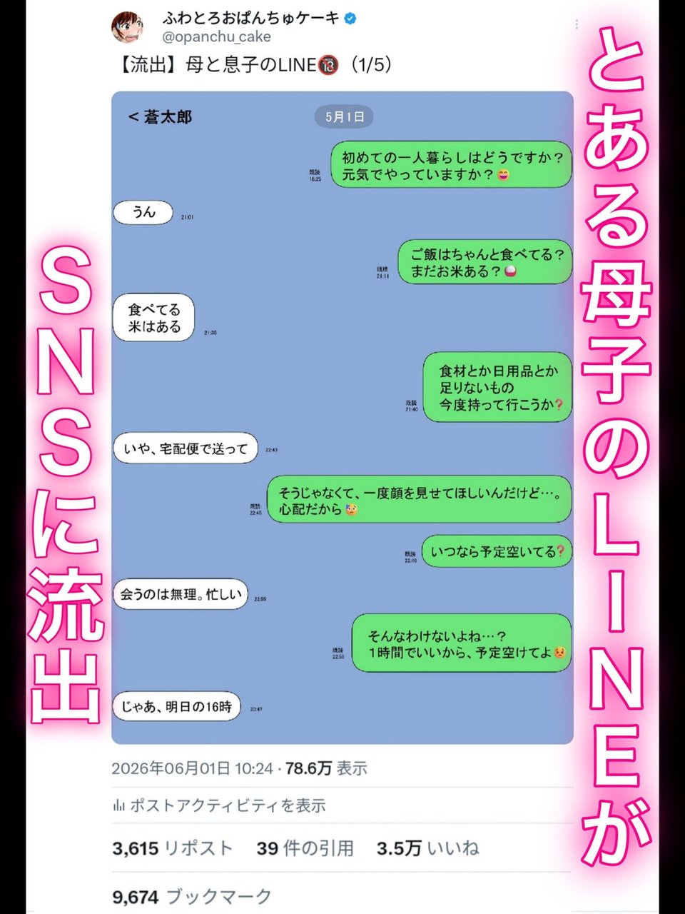 一人暮らしをする息子のアパートにノコノコ一人でやってくる不用心な母 1 ページ目