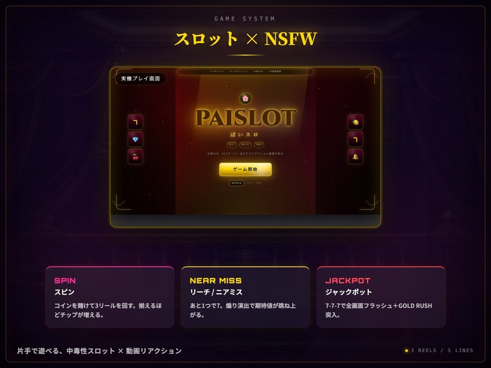 PAISLOT ぱいスロ 〜回すほど白峰ひなが変わっていく、地下裏カジノ連動スロット〜 2 ページ目